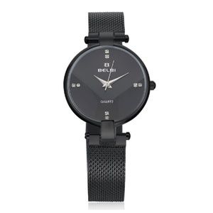 Women's Watches Breath Waterproof Black Belt 32mm